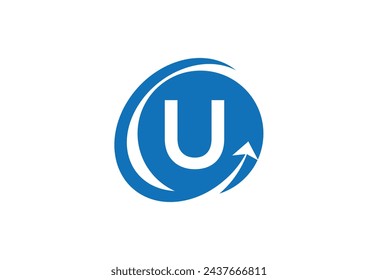 Finanziell mit letzterem U-Logo Design Vektor-Vorlage.