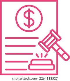 Icono del vector de leyes financieras. Se puede usar para imprimir, móviles y aplicaciones web.