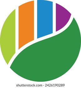 Vector de icono de logotipo de hoja financiera