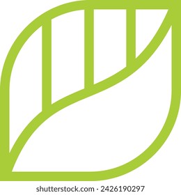 Vector de icono de logotipo de hoja financiera