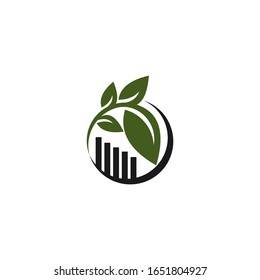 financiero con plantilla de logotipo de hoja 