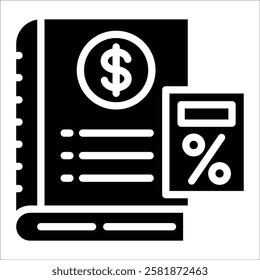 Financial Ledger Icon Element For Design
