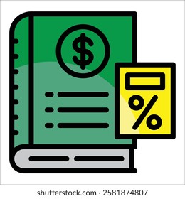 Financial Ledger Icon Element For Design