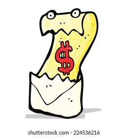 financial letter cartoon