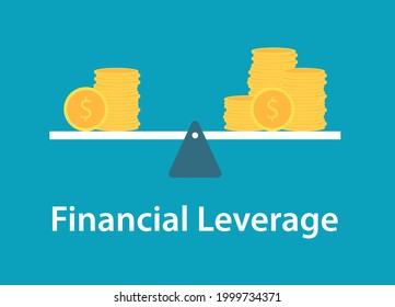 Financial Leverage Concept- Vector Illustration