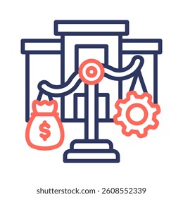 Financial Leverage Icon Element for Design