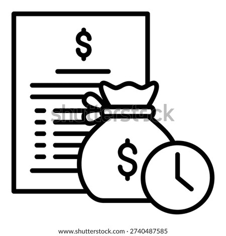 Financial liability or obligation icon