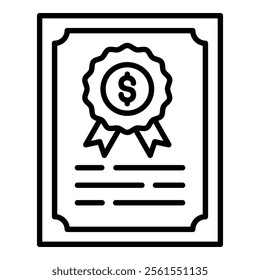 Financial Licensing Icon Element For Design