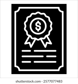 Financial Licensing Icon Element For Design