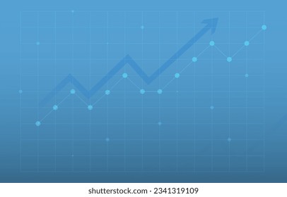 financial line graph chart growth, Investment, stock market on gardient background