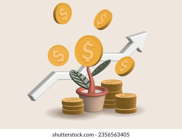 Financial literacy concept. Personal finance management, education, saving, budgeting, investing, managing expense.3D vector illustrations.