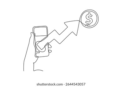 Concepto de alfabetización financiera. Diseño de dibujo de línea única. Ilustración gráfica de Vector