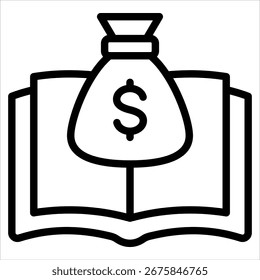 Elemento De Icono De Alfabetización Financiera Para Diseño