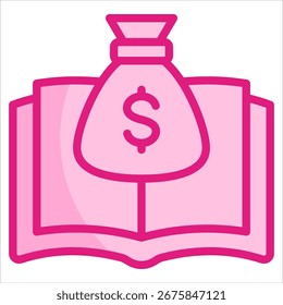 Elemento De Icono De Alfabetización Financiera Para Diseño
