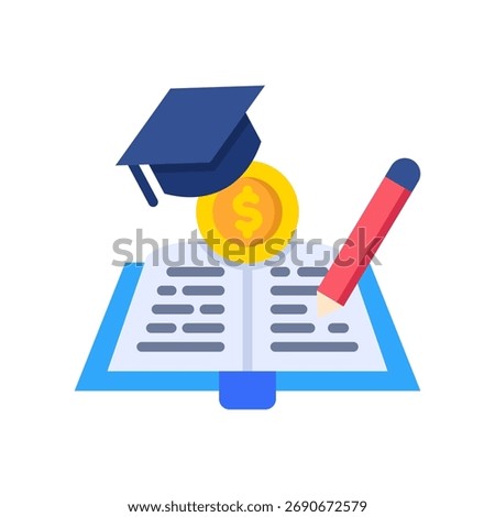 Financial Literacy Icon Flat Vector Illustration