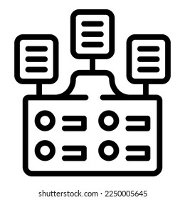 Financial literacy icon outline vector. Finance money. Economy bank