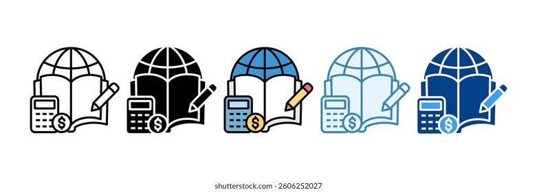 Financial Literacy Icon Set Multiple Style Collection