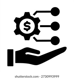 Financial Literacy Icon - Solid Black Glyph Icons For Accounting and Business