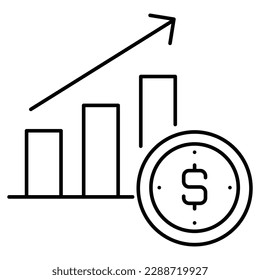 Finanzkompetenz, Geldmanagement, Anlagebildung, Vermögensbildung, Persönliche Finanzen, Vektorsymbol mit bearbeitbarem Schlaganfall.