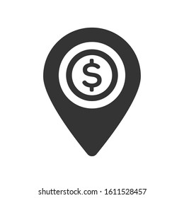 Financial location icon. vector designs