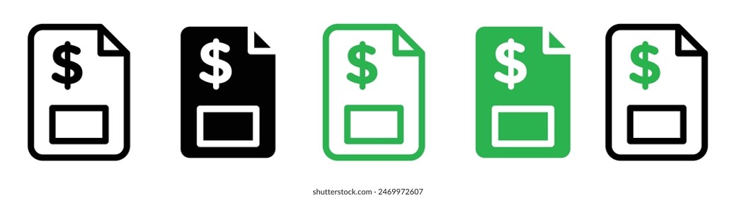 Financial log icon logo set vector