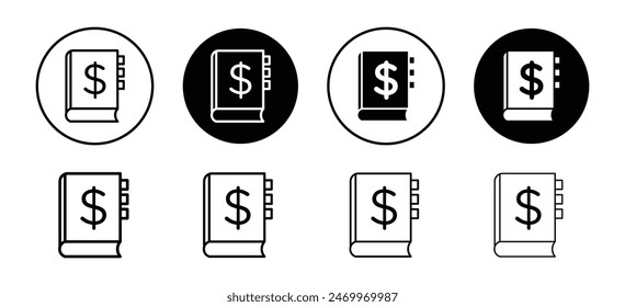 Financial log icon vector set collection for web