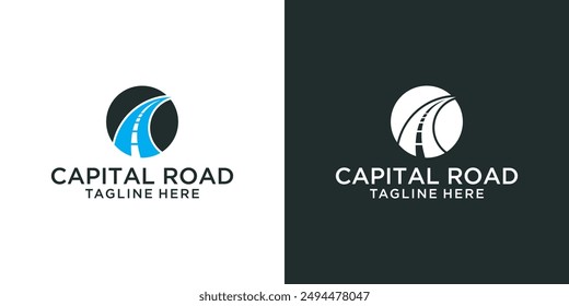 logotipo financiero y Vector abstracto de la carretera