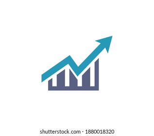 Gráfica de flechas de logo financiero 