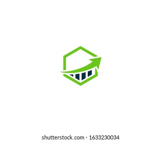 Financial logo arrow vector icon 
