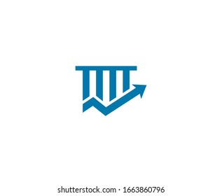 Icono de vector de flecha del logotipo financiero 