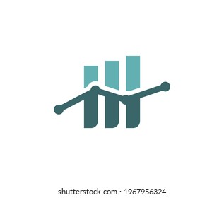 Financial logo business chart icon 