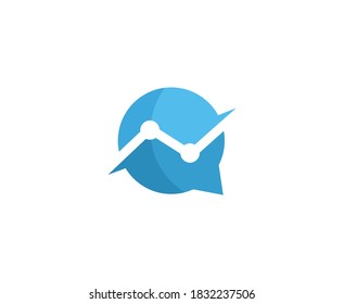 Icono del vector del chat del logotipo financiero 