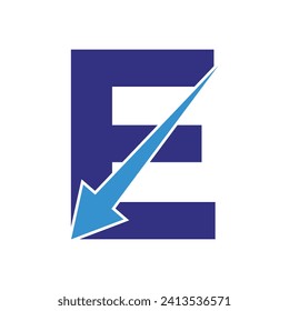 Financial Logo combine with letter E vector template