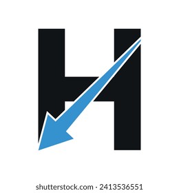 Financial Logo combine with letter H vector template