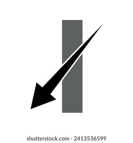 Logotipo financiero combinado con la plantilla de vector de letra I