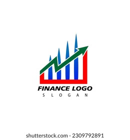 Concepto de logotipo financiero. Concepto de logotipo económico
