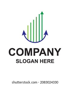 FINANCIAL LOGO CONCEPT. ECONOMIC LOGO , accounting design template element, finance design vector illustration company,arrow on white background, origami style isolated, f