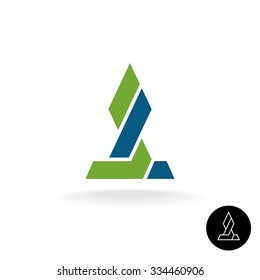 Financial Logo Concept. Force Link Connection Monumental Sign. Power Of Two Sides. Synergy Symbol. Arrow Grow Up Sign.