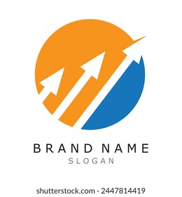 financial logo creative arrow diagram market design template
