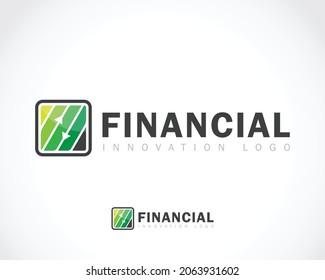 financial logo creative arrow sign symbol emblem market business design