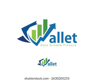financial logo creative design concept growth business market data industry