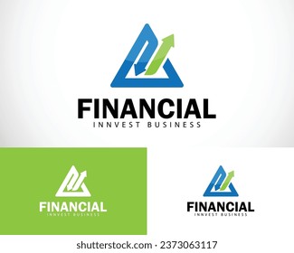 financial logo creative growth market invest arrow symbol icon triangle