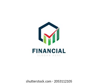 financial logo creative market diagram arrow invest innovation design concept