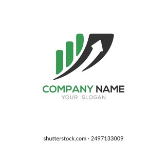 Financial logo creative market growth business arrow logo design concept  