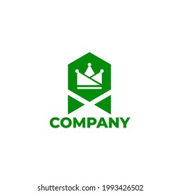 diseño de logotipo financiero y corona, este logotipo es adecuado para negocios financieros.