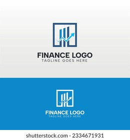 Diseño de logotipo financiero con gráfico de crecimiento, logotipo contable para empresas, logotipo de empresa