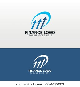 Financial Logo design with growth graph, Accounting Logo for Firm, Business Firm Logo