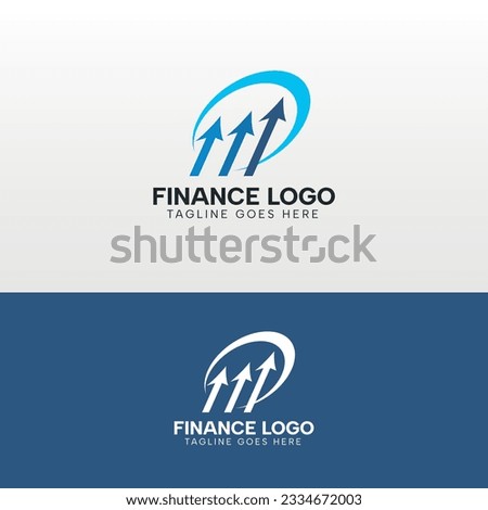 Financial Logo design with growth graph, Accounting Logo for Firm, Business Firm Logo