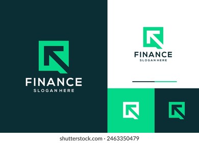 Financial logo design growth investment logo design