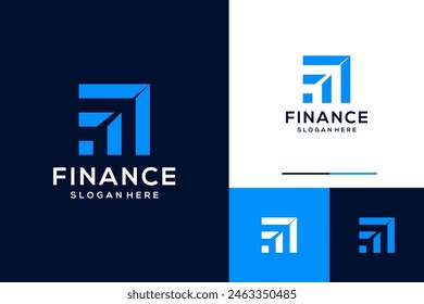 Financial logo design growth investment logo design